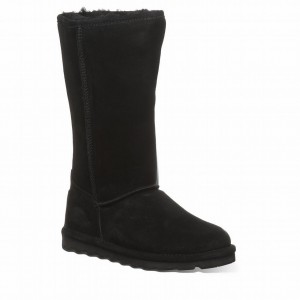 Bearpaw Elle Tall Wide Støvler Dame Sort | AMV1718OK