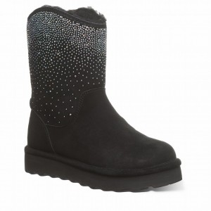 Bearpaw Glam Platform Lo Støvler Dame Sort | AKM525PS