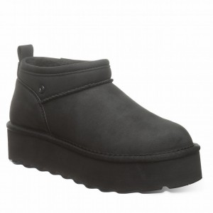 Bearpaw Retro Super Shorty Vegan Platform Støvler Dame Sort | JJE9650AF