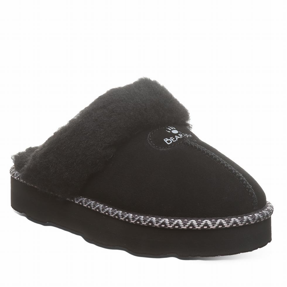 Bearpaw Loki Platform Lo Deco Tøfler Dame Sort | ACL9653BM