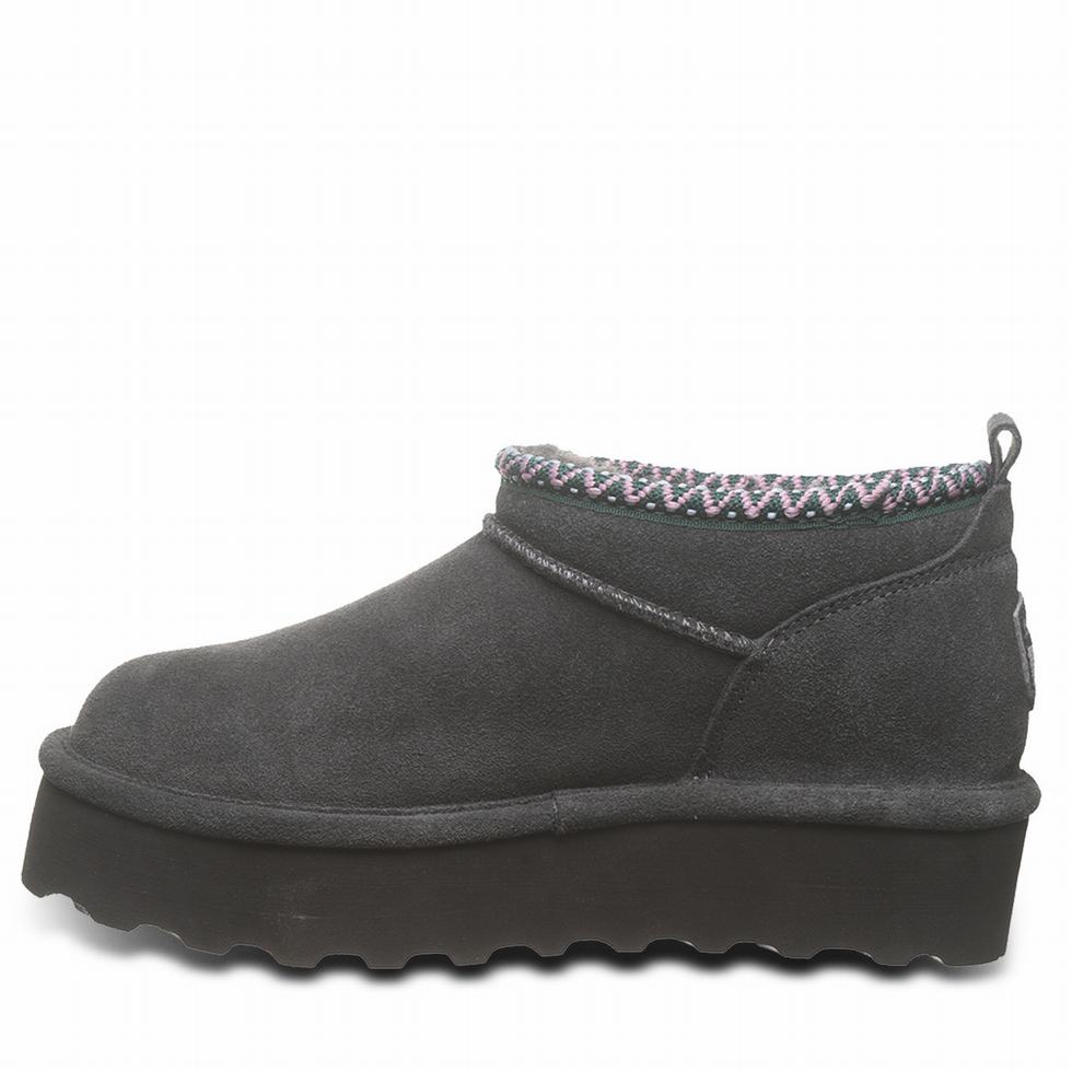 Bearpaw Retro Super Shorty Deco Platform Støvler Dame Grå | WRY9443ZZ